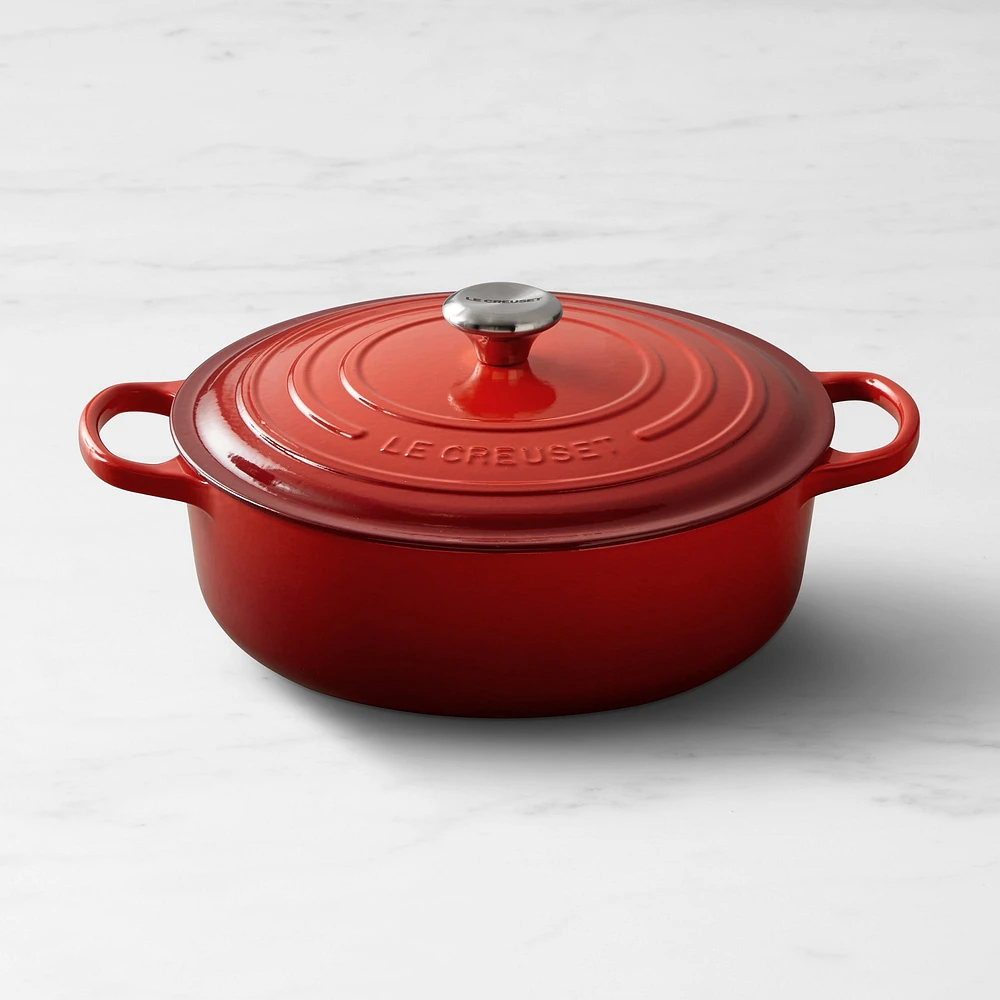 Le Creuset Signature Enameled Cast Iron Round Wide Dutch Oven, 6 3/4-Qt.