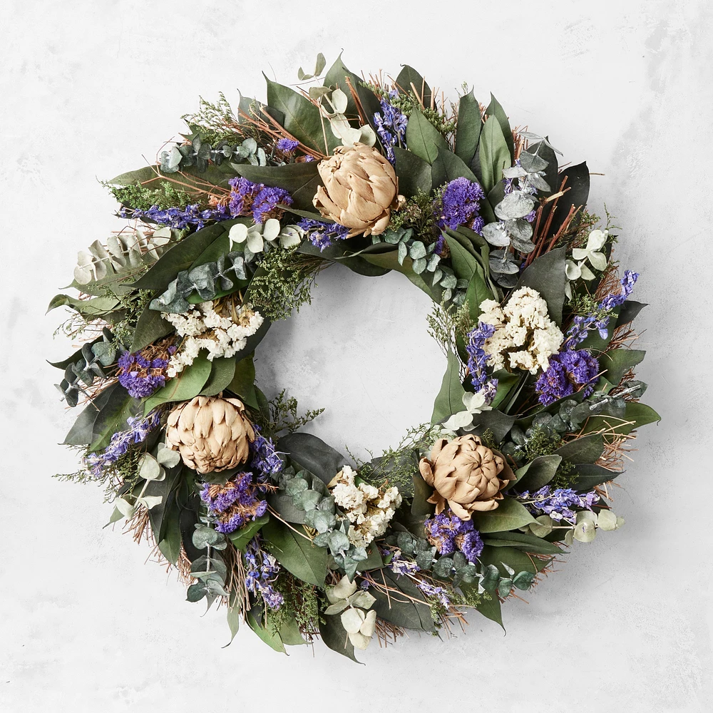 Spring Artichoke Live Wreath, 20"