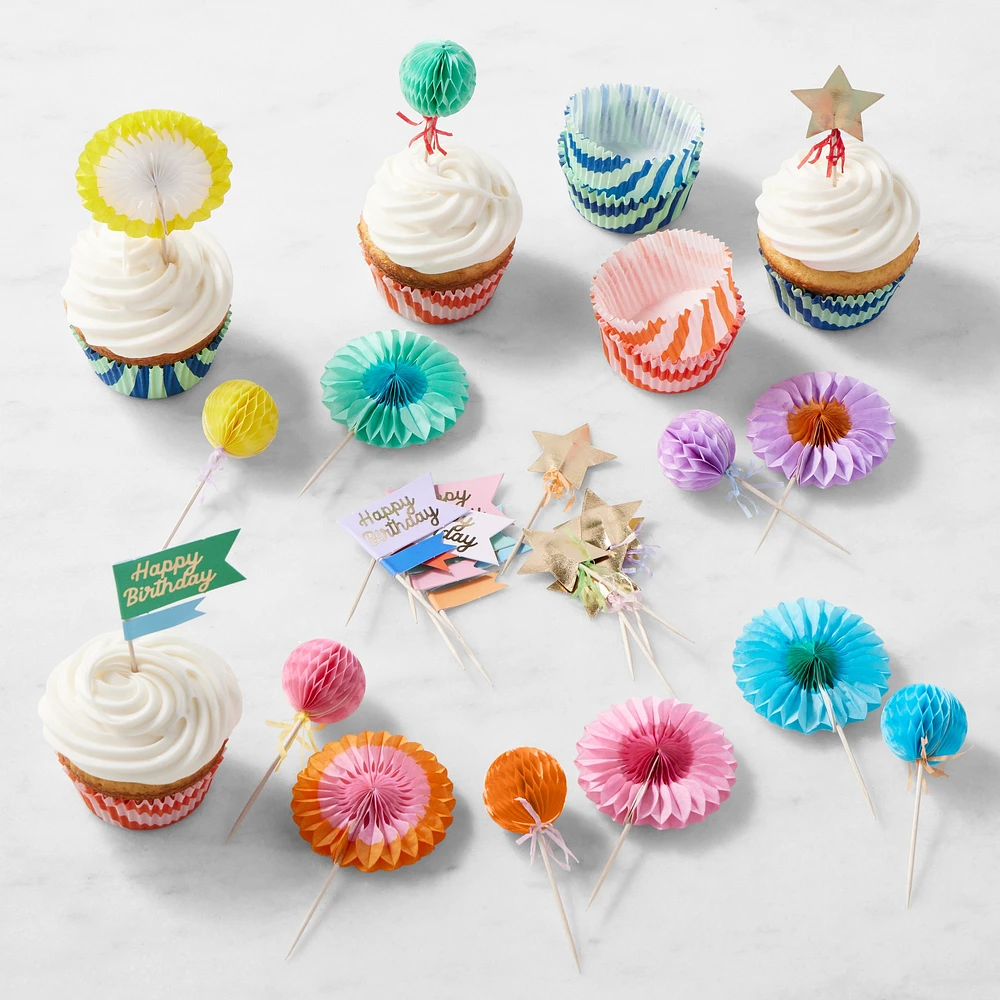 Meri Meri Birthday Stripe Party Cupcake Decorating Kit