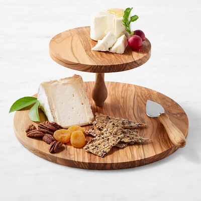 Olivewood 2-Tiered Cheese Board