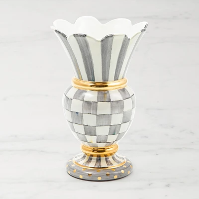 MacKenzie-Childs Sterling Check Great Vase