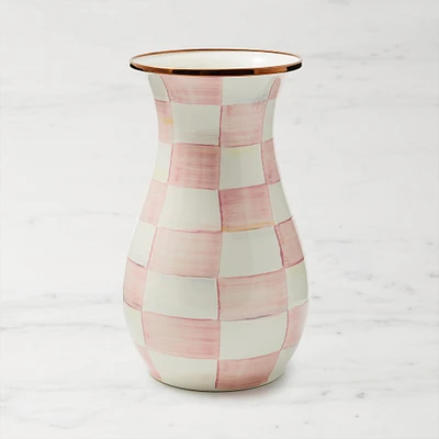 MacKenzie-Childs Rosy Check Tall Vase