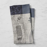 Jacquard Francais Crocus Navy Tea Towels, Set of 2