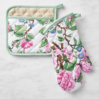 Canton Rose Oven Mitt & Potholder Set