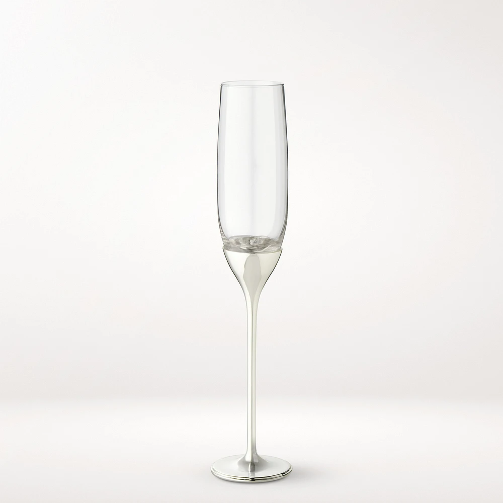 Heirloom Silver Champagne Flutes