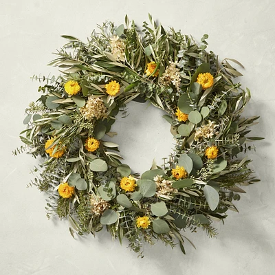 Hello Spring Live Wreath, 26"