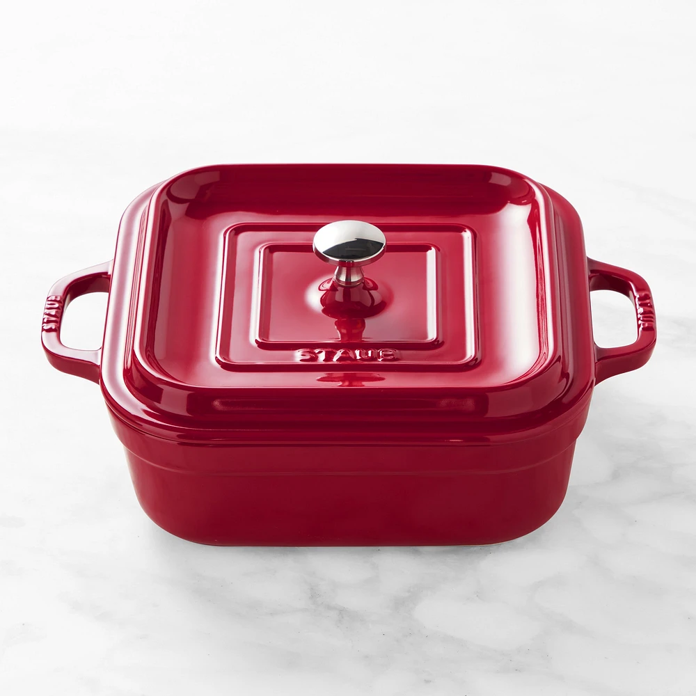 Staub Stoneware Square Covered Baker, 3.2-Qt.