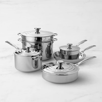 Le Creuset Signature Stainless-Steel 10-Piece Cookware Set