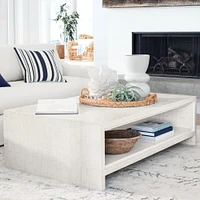 Faux Bone Rectangular Coffee Table (56")