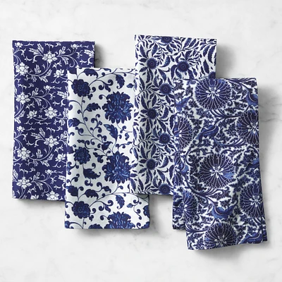 Marlo Thomas x Williams Sonoma Blue Dinner Napkins, Set of 4