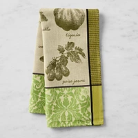 Jacquard Francais  Tomato Green Tea Towels, Set of 2