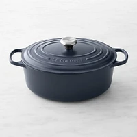 Le Creuset Signature Enameled Cast Iron Oval Dutch Oven, Matte Navy