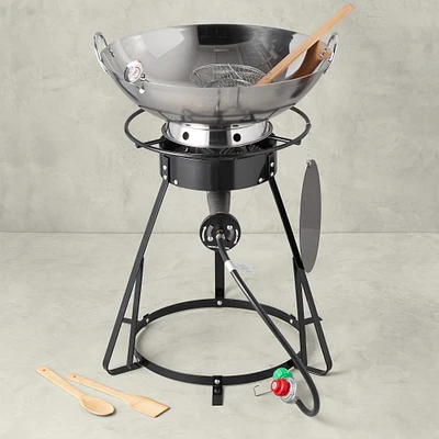 King Kooker Outdoor Cooker Package with Stainless-Steel Wok