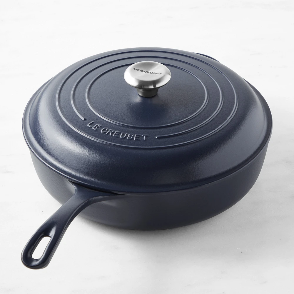 Le Creuset Signature Enameled Cast Iron Deep Sauté Pan, 4 1/4-Qt., Matte Navy