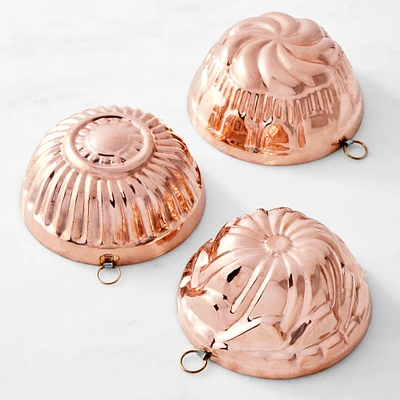 Ruffoni Round Copper Molds, Set of 3