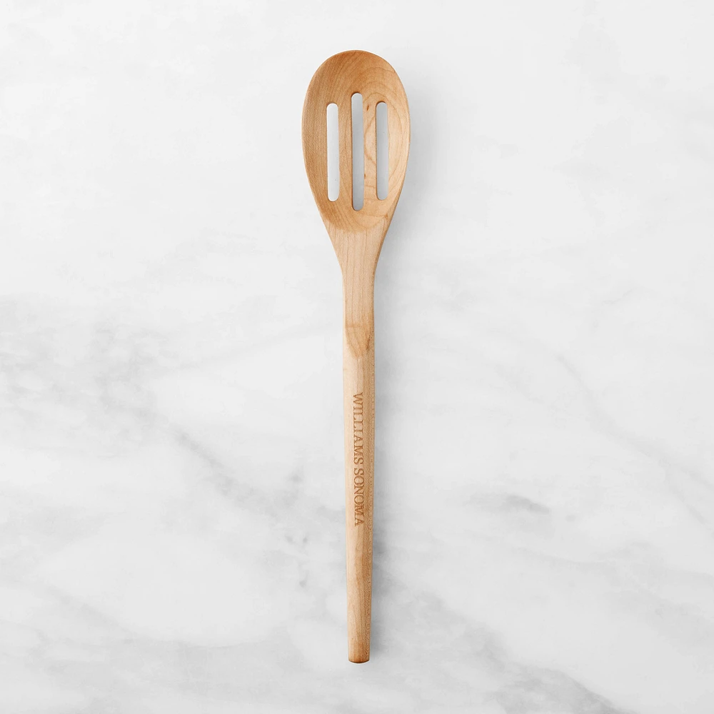 Williams Sonoma Wood Slotted Spoon, 12"