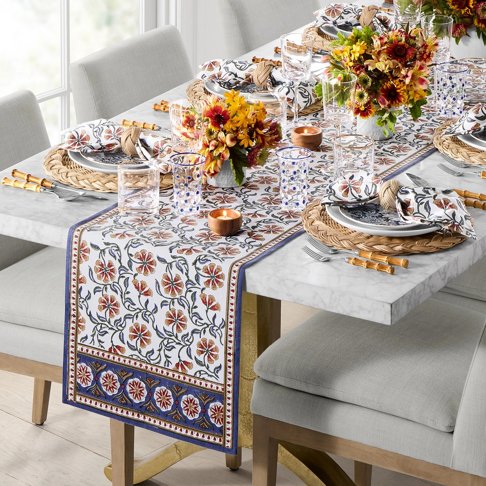 Large Scale Block Printed Table Runner