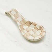 MacKenzie-Childs Mocha Check Spoon Rest