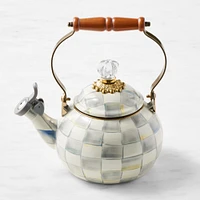 MacKenzie-Childs Sterling Check Whistling Tea Kettle