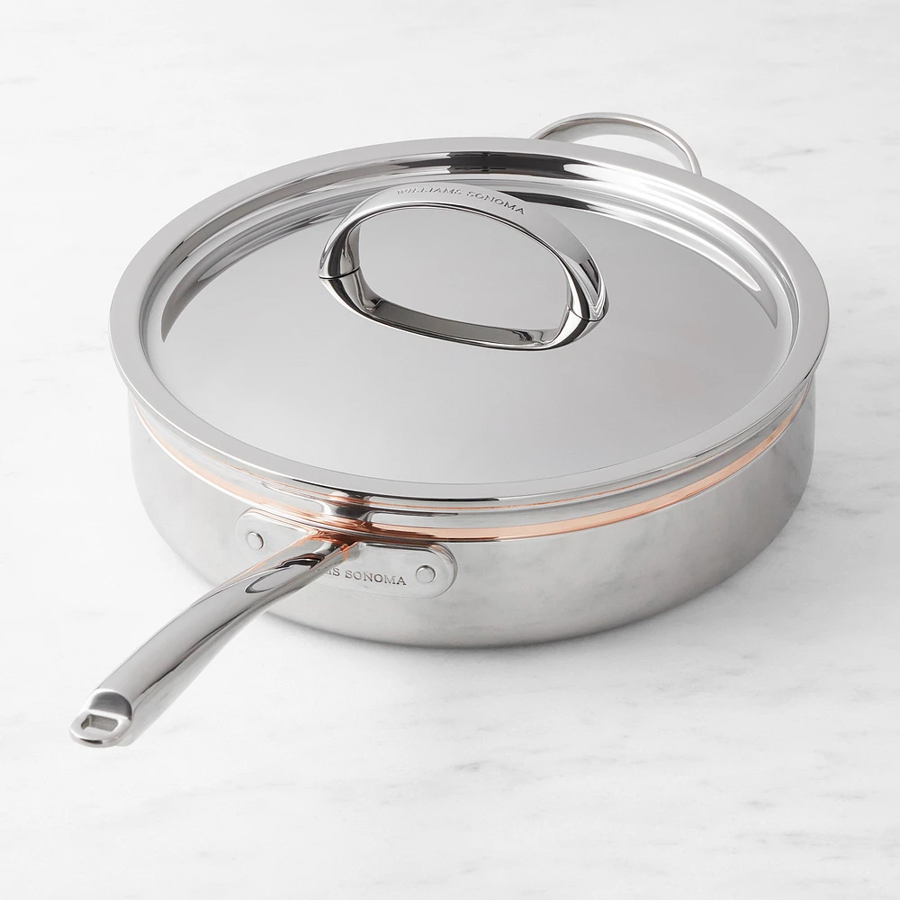 Williams Sonoma Signature Thermo-Clad™ Copper Pro Saute Pan, 4 1/2-Qt.