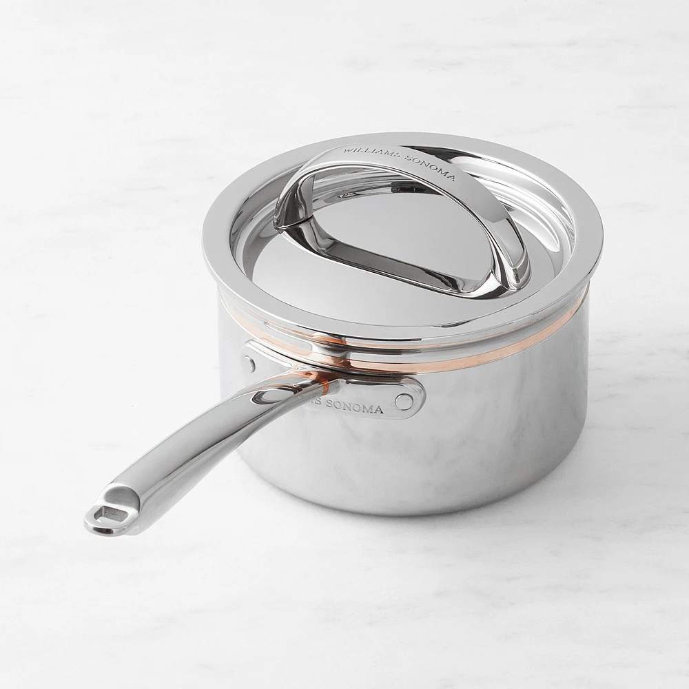 Williams Sonoma Signature Thermo-Clad™ Copper Pro Saucepan