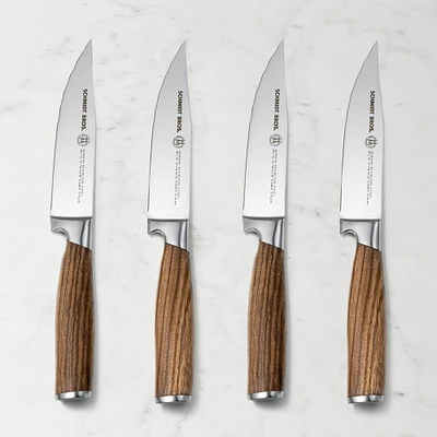 Schmidt Brothers Zebra Steak Knives, Set of 4