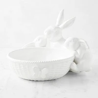 Sculptural Bunny Family Serving Bowl