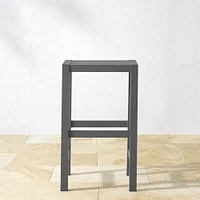 Larnaca Grey Metal Backless Bar Stool