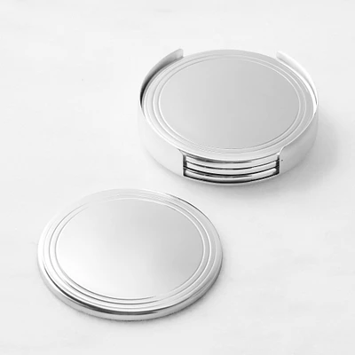 Heirloom Silver Coasters, Set of 4