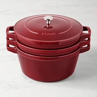 Staub Enameled Cast Iron Stackable 4-Piece Cookware Set