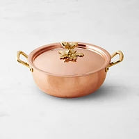 Ruffoni Historia Hammered Copper Chef Braiser with Acorn Knob, 3 1/2-Qt.