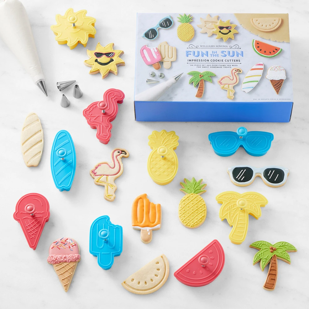 Williams Sonoma Fun & Sun Impression Cookie Cutters, 24-Piece Set