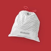 Brabantia PerfectFit Trash Bags, Code J, 5.3-6.6 Gallon (20-25L), 120-Count