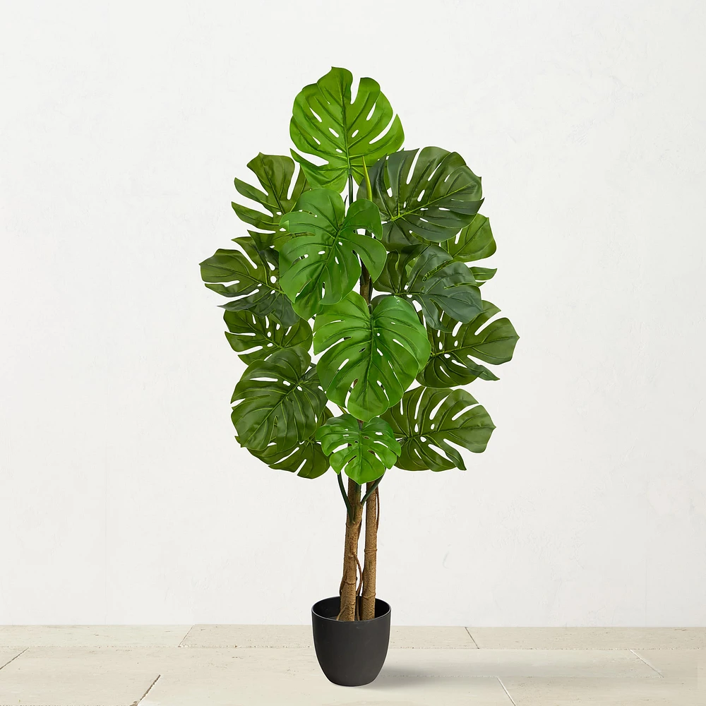 UV Resistant Faux Monstera Tree, 48"