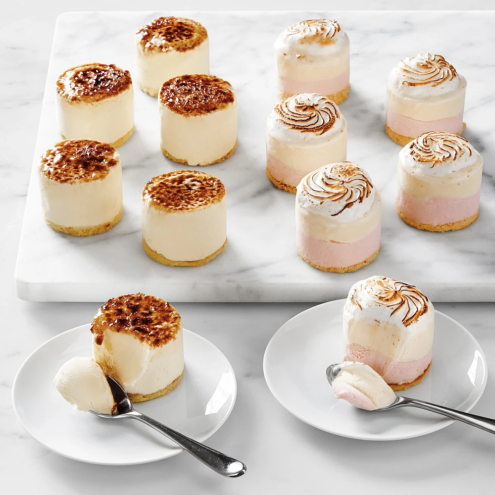 Baked Alaska & Crème Brûlée Mini Ice Cream Cakes, Set of 12