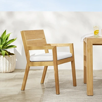 Larnaca Outdoor Natural Teak Dining Armchair