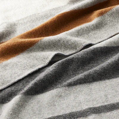 Italian Boiled Wool Stripe Throw