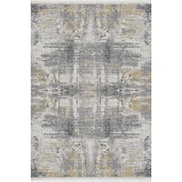 Abstract Hues Hand Knotted Rug