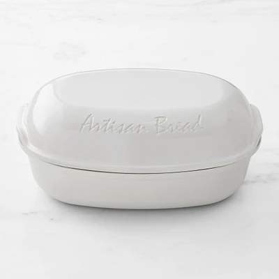 Emile Henry French Ceramic Artisan Loaf Baker, White