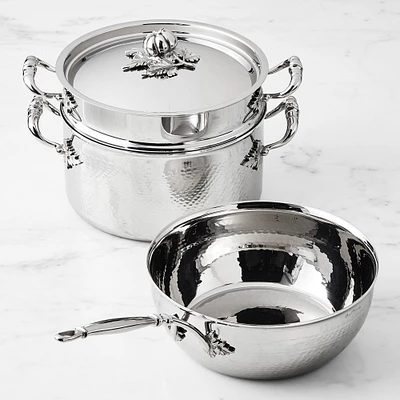 Ruffoni Opus Prima Hammered Stainless-Steel 4-Piece Pasta Set