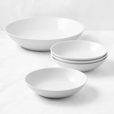 Pillivuyt Coupe Porcelain Pasta Bowl Set with Serving Bowl