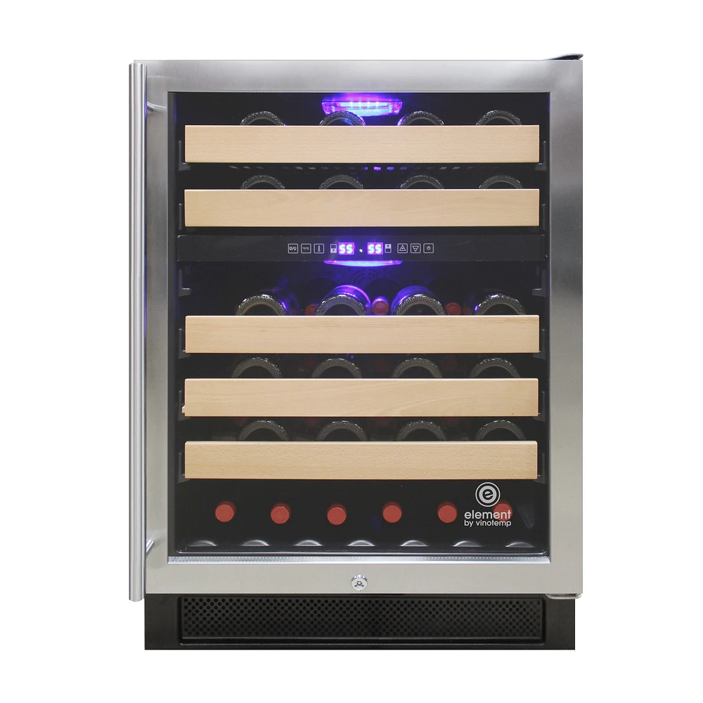 Vinotemp Connoisseur Series 46 Dual Zone Wine Cooler