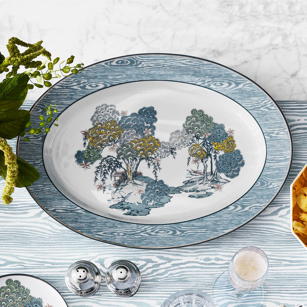 Scalamandré Sea of Trees Oval Platter