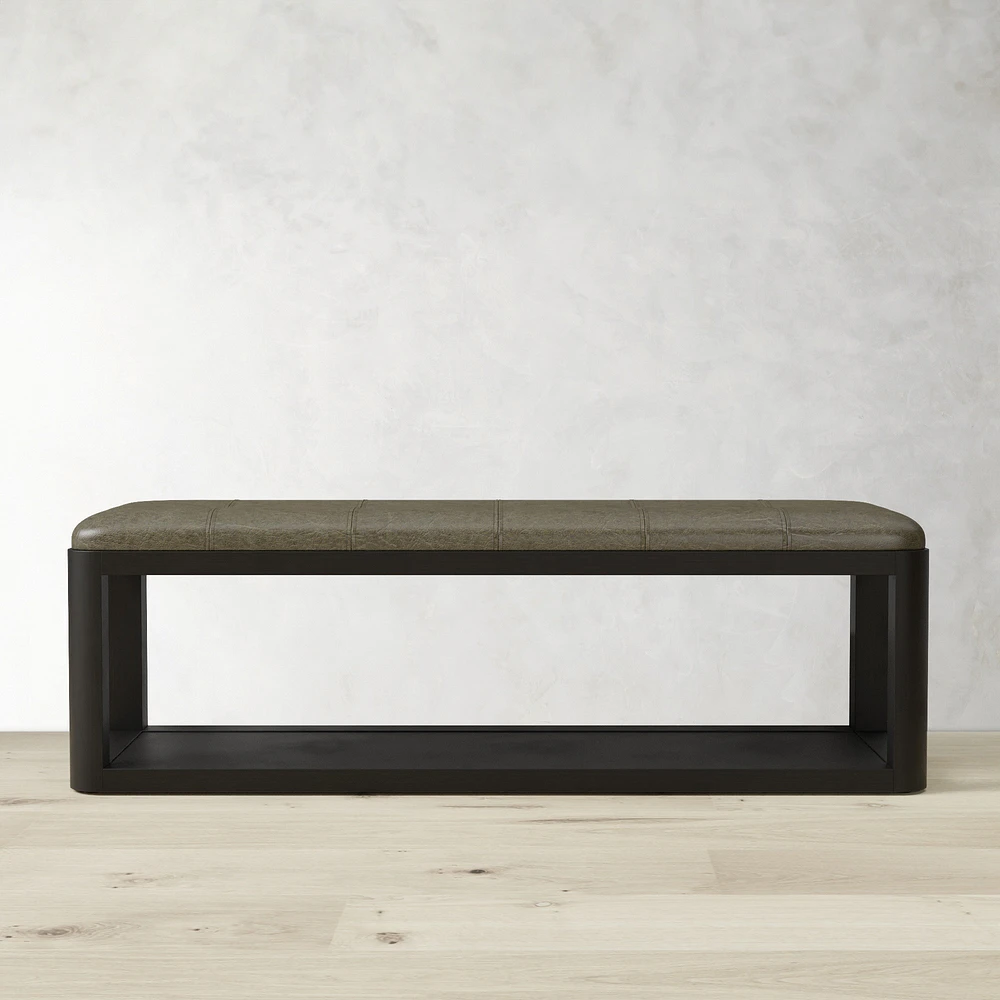 Porte Grid Tufted Bench (55")