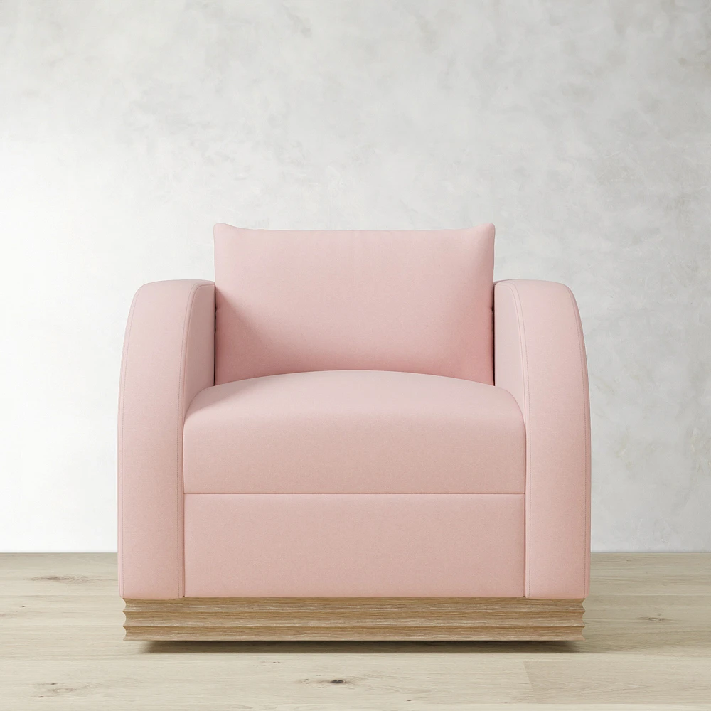 Fluted Base Swivel Armchair