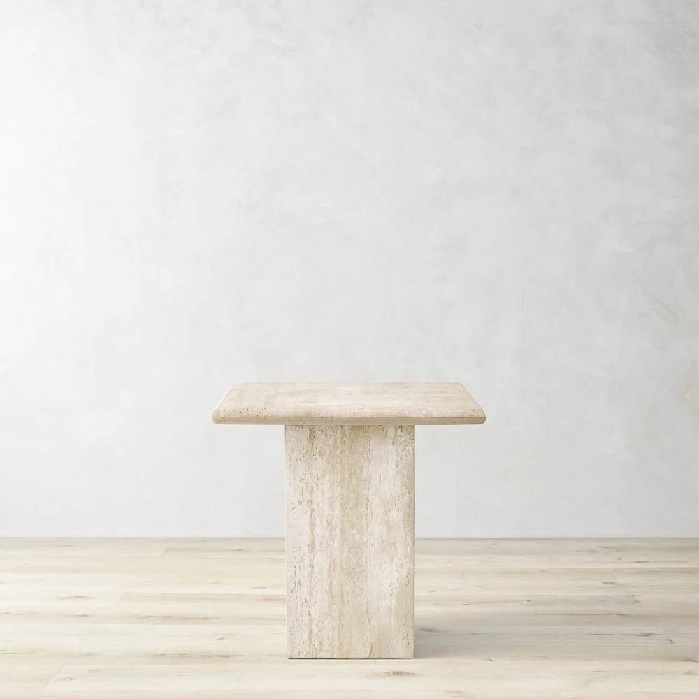 Ortega Travertine Side Table (20")