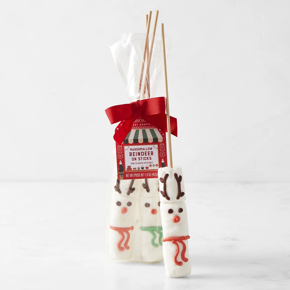 Marshmallow Reindeer on Sticks, Set of 4