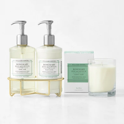 Williams Sonoma Rosemary Eucalyptus Hand Soap & Lotion 4-Piece Set