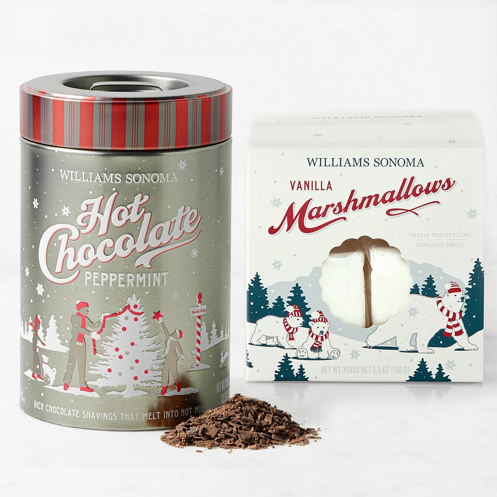 Williams Sonoma Peppermint Hot Chocolate & Vanilla Marshamallow Set