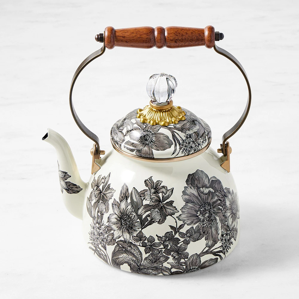 MacKenzie-Childs Sterling English Garden Tea Kettle, 2-Qt.